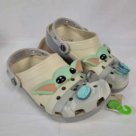 Star Wars Grogu Crocs Unisex Classic Clog Bone Sz M5/W7 \